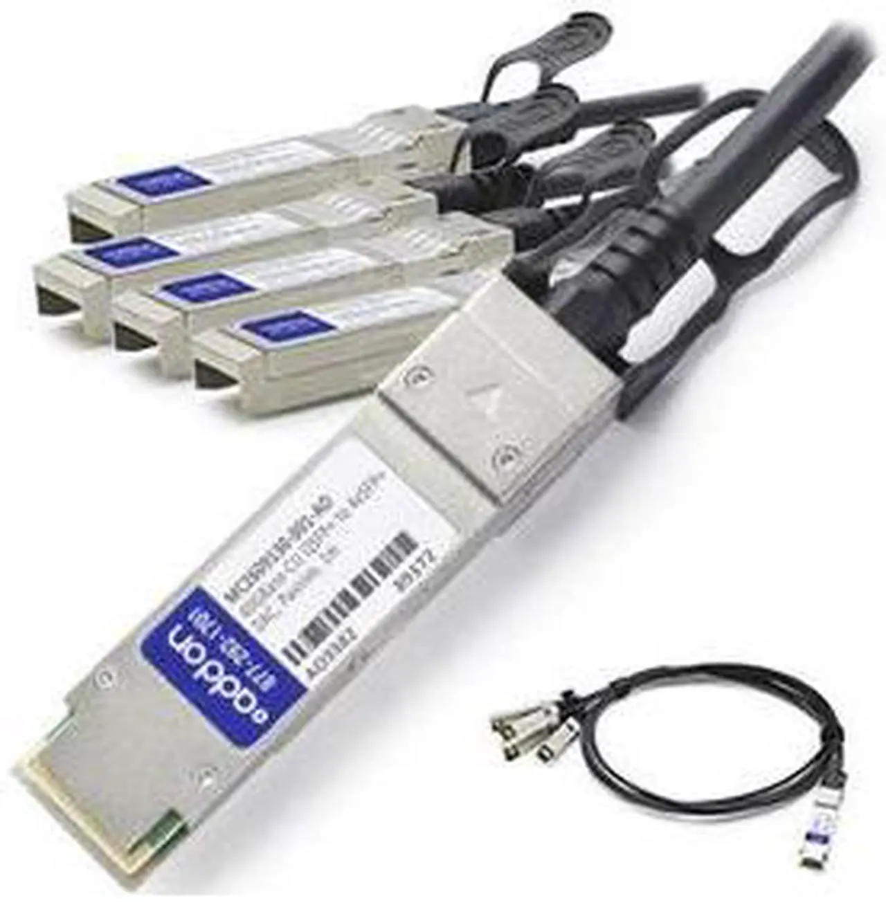 Alt view image 2 of 2 - Addon Mellanox Mc2609130-001 Compatible Taa Compliant 40Gbase-Cu Qsfp+ To 4Xsfp+ Direct Attach Cable (Passive Twinax 1M)