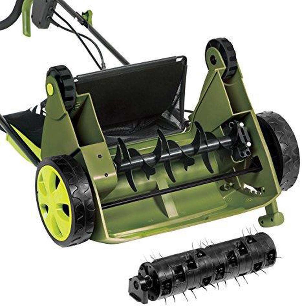 Alt view image 4 of 7 - Sun Joe AJ801E Electric Lawn Dethatcher w/ Collection Bag | 13 inch | 12 Amp | Scarifier
