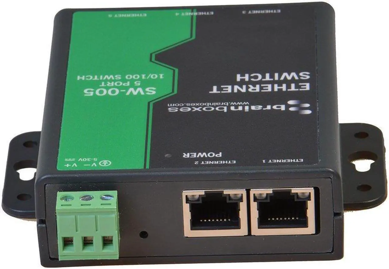 Alt view image 8 of 20 - Brainboxes SW-005 Unmanaged Ethernet Switch 5 Ports