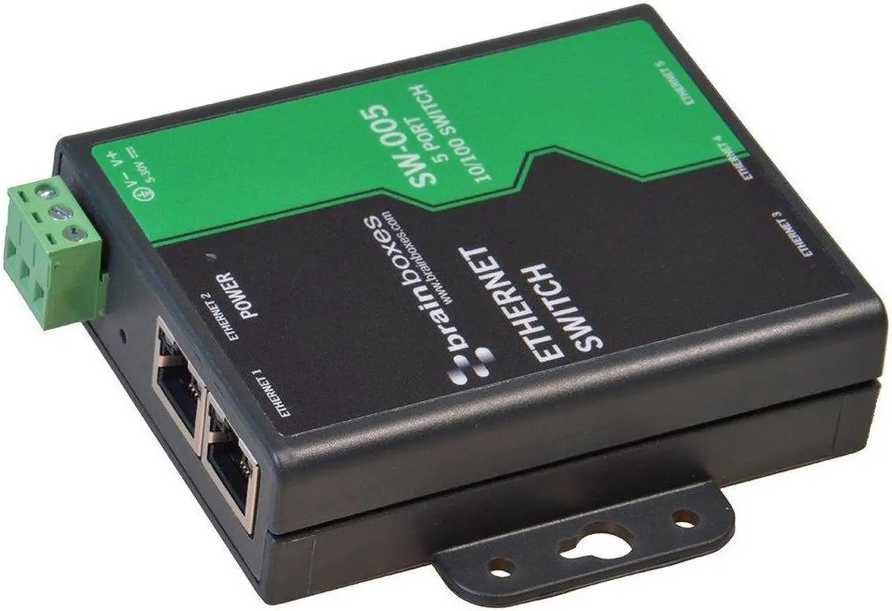 Alt view image 10 of 20 - Brainboxes SW-005 Unmanaged Ethernet Switch 5 Ports