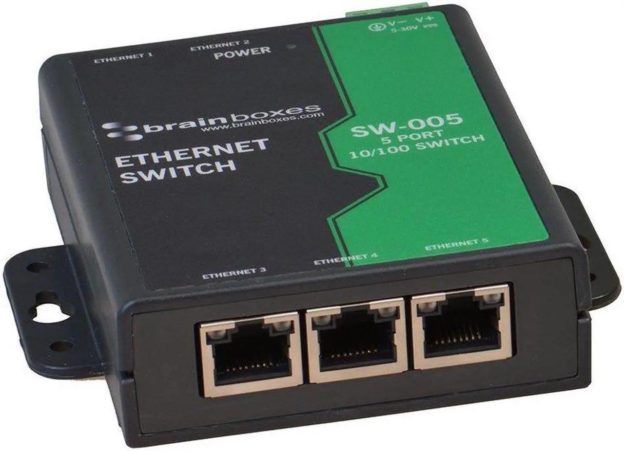 Alt view image 9 of 20 - Brainboxes SW-005 Unmanaged Ethernet Switch 5 Ports