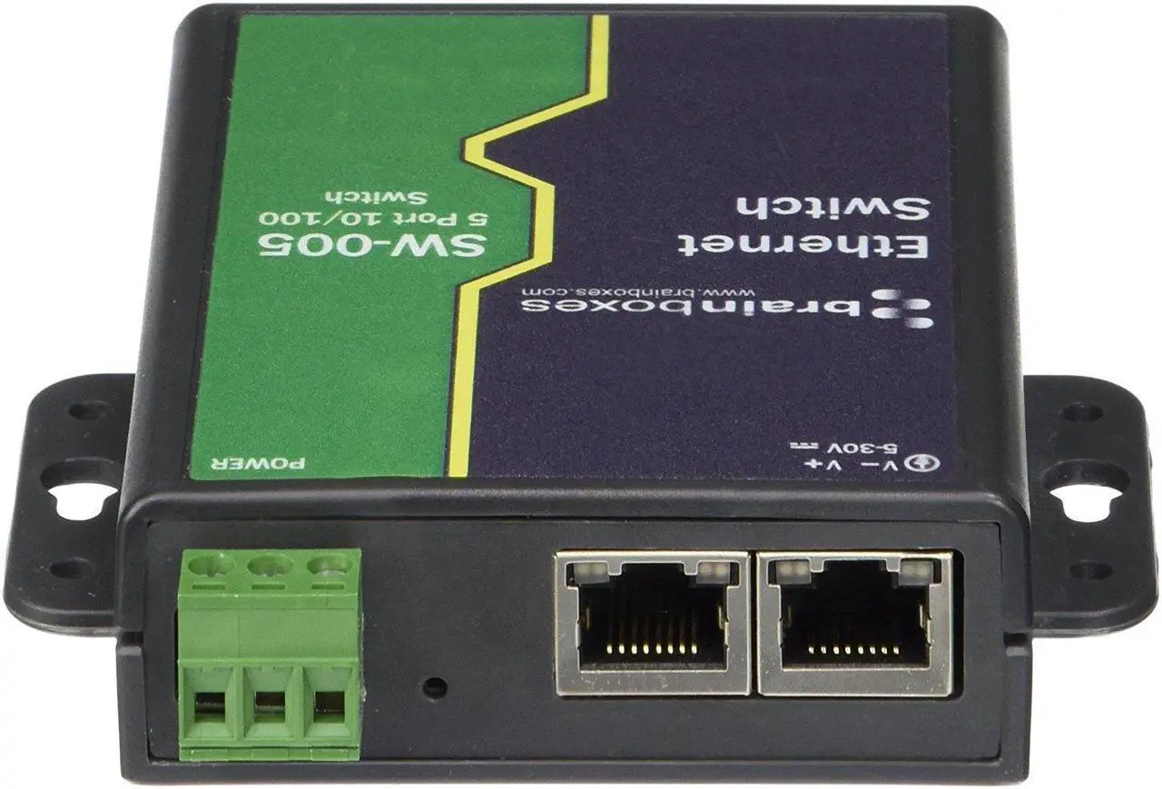 Alt view image 6 of 20 - Brainboxes SW-005 Unmanaged Ethernet Switch 5 Ports
