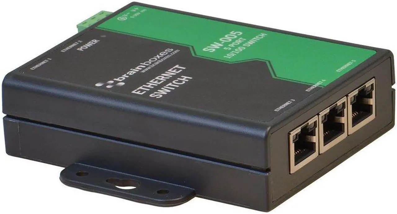Alt view image 7 of 20 - Brainboxes SW-005 Unmanaged Ethernet Switch 5 Ports