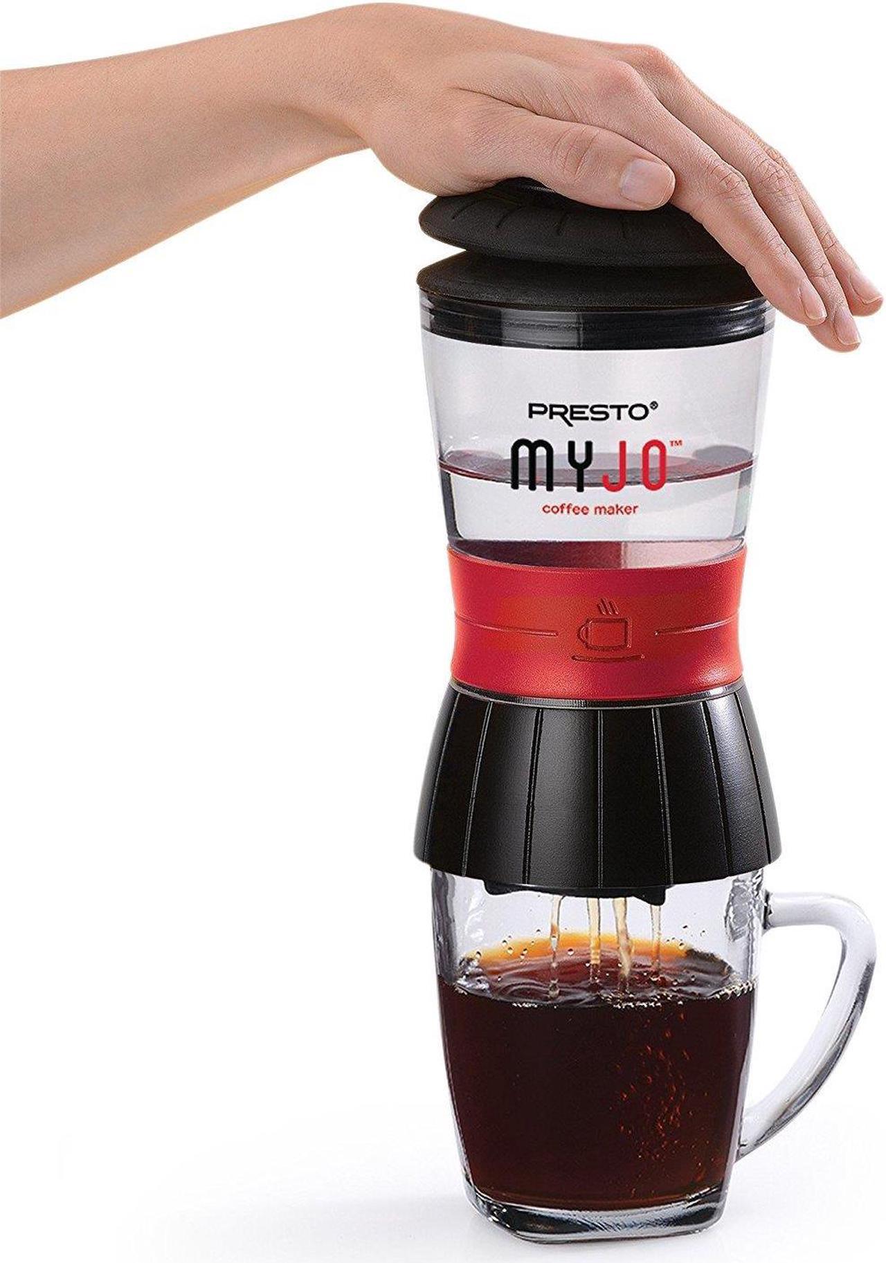Alt view image 9 of 20 - PRESTO 02835 MyJo Single Cup Coffee Maker, Red