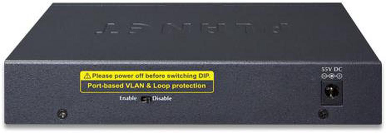 Alt view image 3 of 4 - PLANET Technology - GSD-604HP - 4-Port 10/100/1000T 802.3at POE + 2-Port 10/100/1000T Desktop Switch (55W POE Budget,