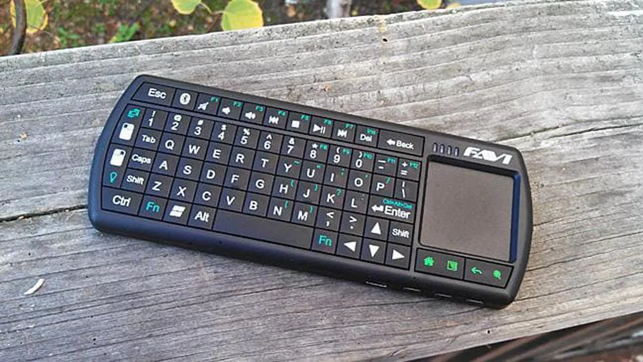 Alt view image 6 of 9 - FAVI FE02BT-BL Bluetooth Backlit Mini Keyboard with Laser Pointer