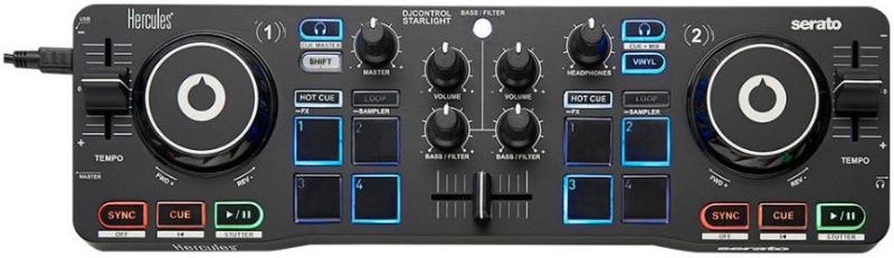 Alt view image 2 of 8 - Hercules DJControl Starlight Pocket USB DJ Controller with Headphones & USB Hub