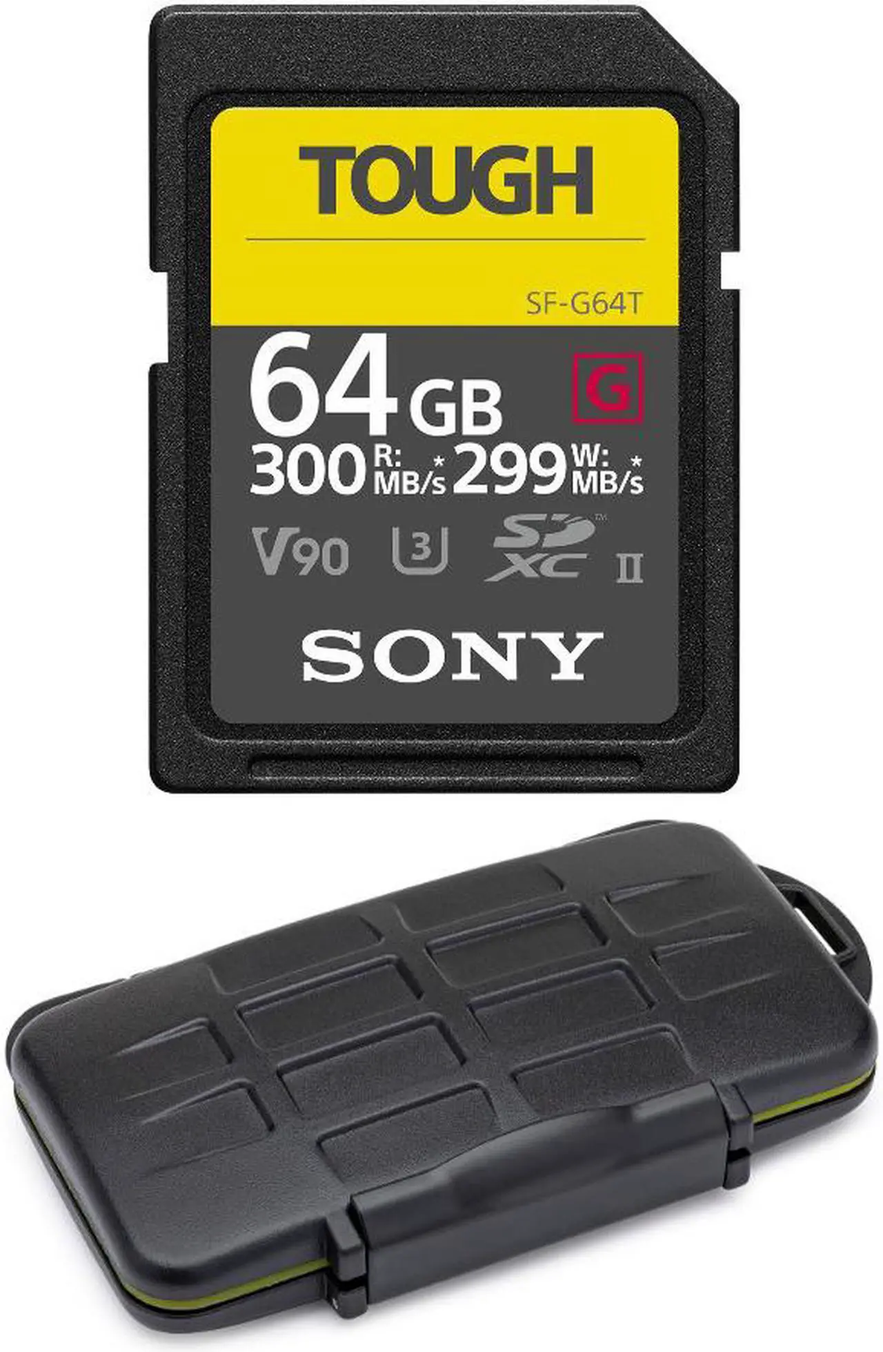 Main image of Sony TOUGH-G series 64GB SDXC UHS-II Card with Memory Card Carrying Case Bundle