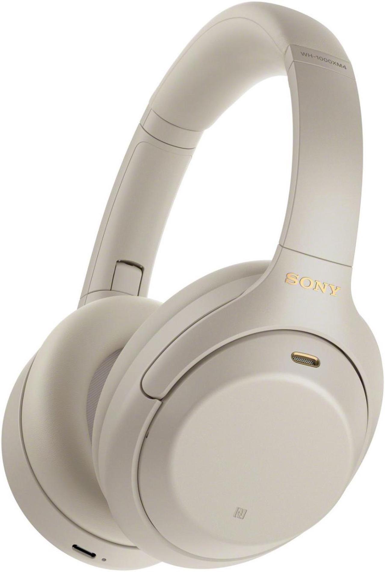 Alt view image 3 of 8 - sony wh-1000xm4 wireless noise canceling over-ear headphones (silver) with sony wi-sp500 in-ear sports wireless headphones (black) bundle (2 items)