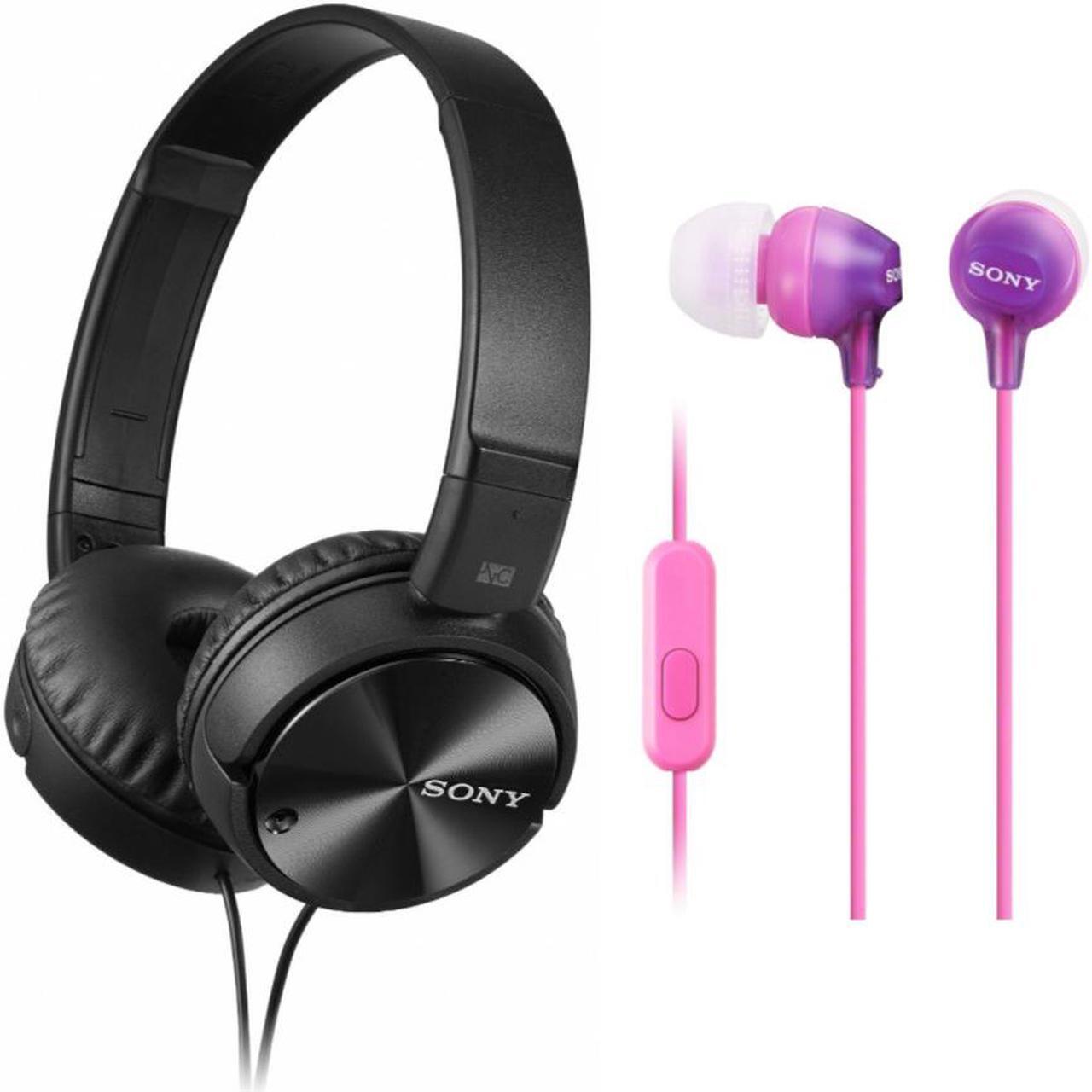 Main image of Sony MDRZX110NC Noise Cancelling Headphones (Black) Bundle