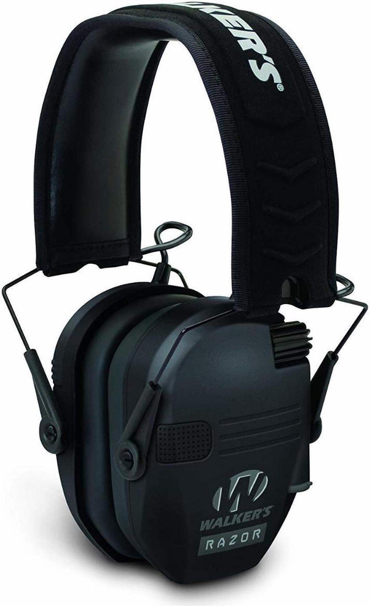 Alt view image 2 of 6 - Walkerâ€™s Razor Slim Electronic Muffs (Black) 2-Pack w/ Walkie Talkies & Glasses