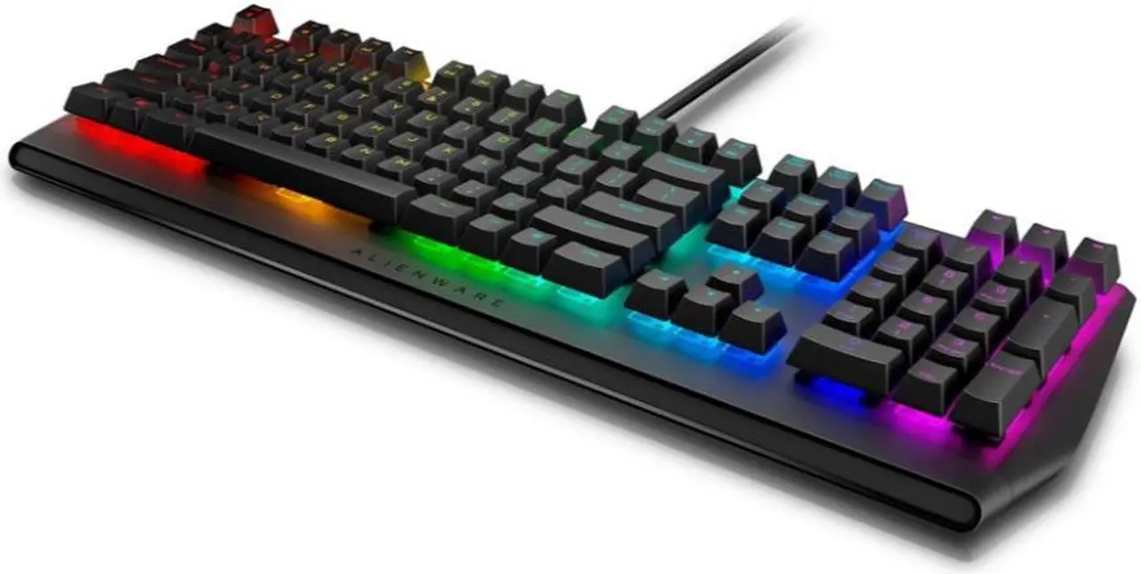 Alt view image 7 of 18 - Alienware Low-Profile RGB Gaming Keyboard AW410K: Alienfx Per Key RGB LED - Cherry MX Brown Switches