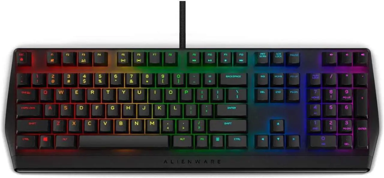 Alt view image 6 of 18 - Alienware Low-Profile RGB Gaming Keyboard AW410K: Alienfx Per Key RGB LED - Cherry MX Brown Switches