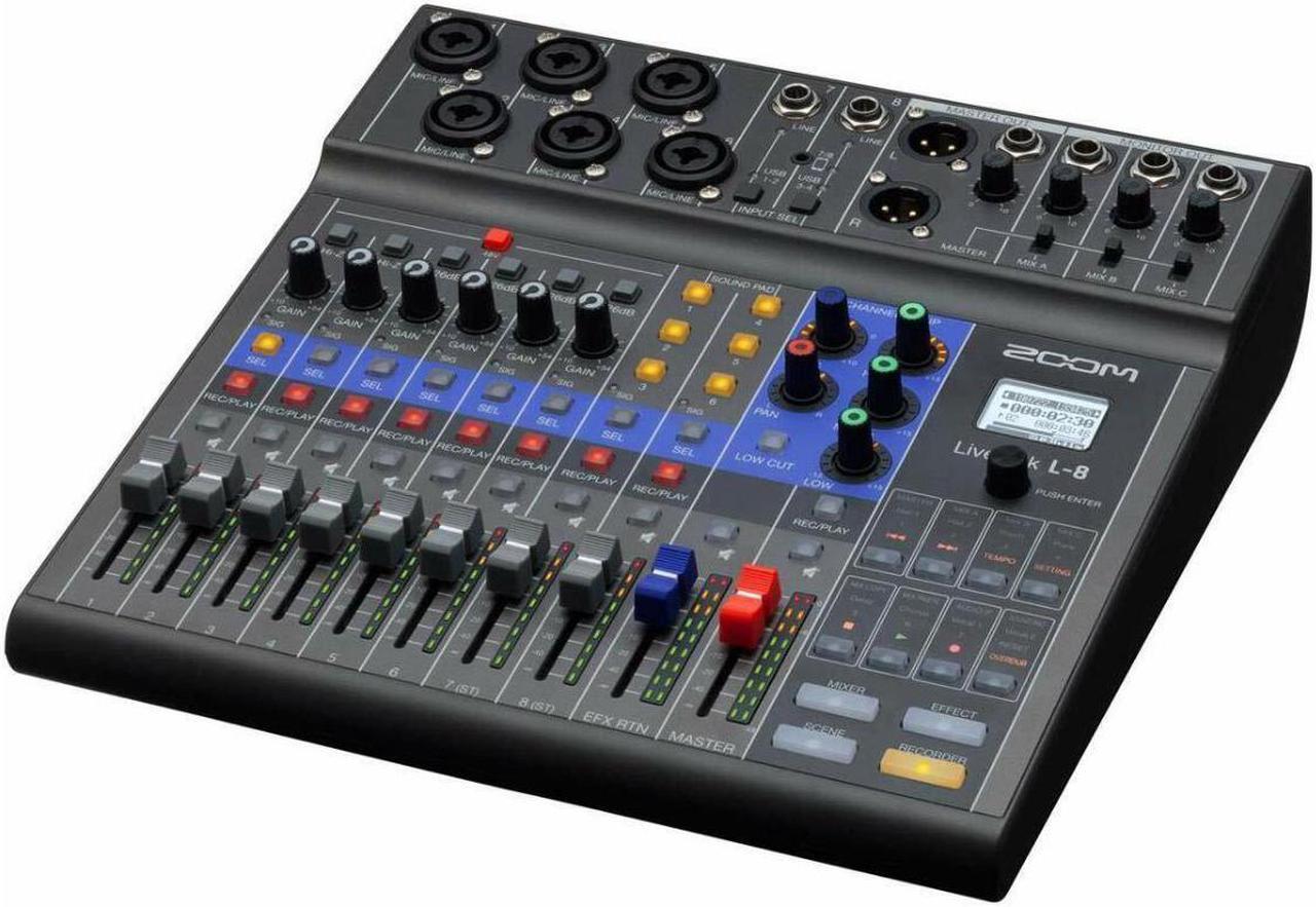 Alt view image 17 of 20 - Zoom LiveTrak L-8 Portable 8-Channel Digital Mixer and Multitrack Recorder