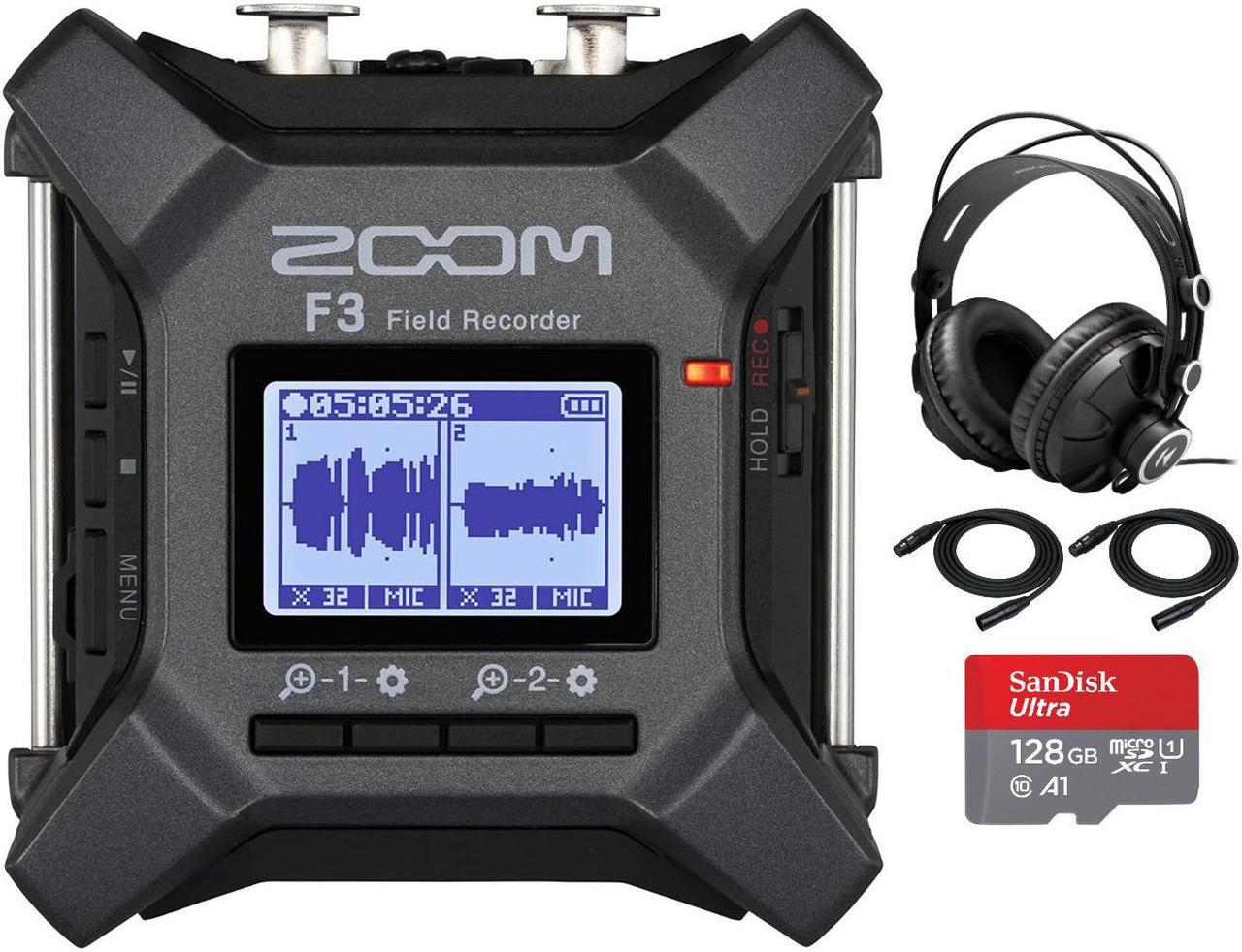 Main image of Zoom F3 MultiTrack Handheld Field Recorder with Headphones and Accessory Bundle