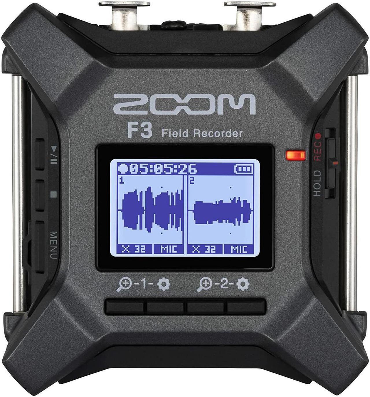 Alt view image 2 of 7 - Zoom F3 MultiTrack Handheld Field Recorder with Headphones and Accessory Bundle