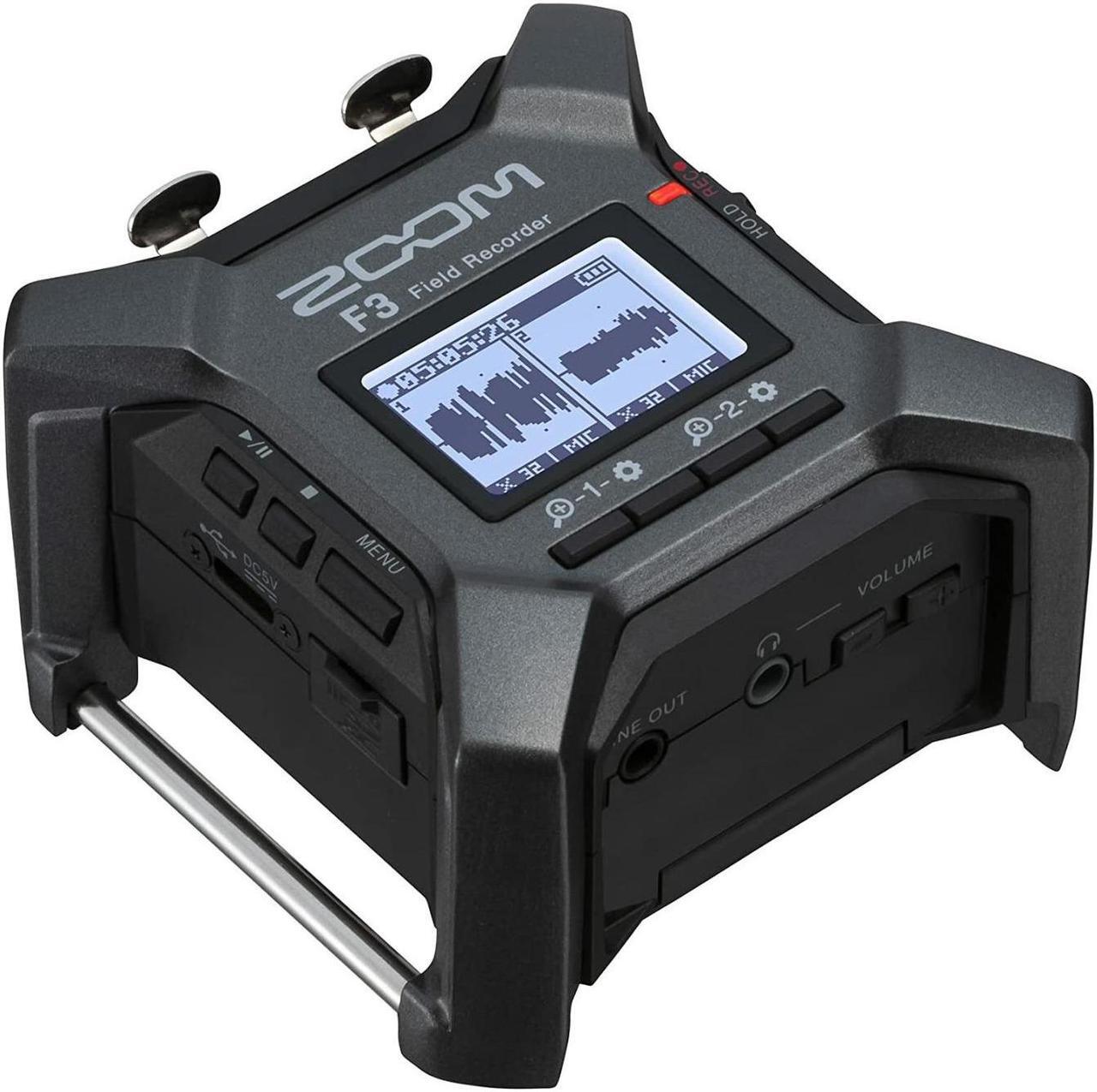 Alt view image 6 of 7 - Zoom F3 MultiTrack Handheld Field Recorder with Headphones and Accessory Bundle