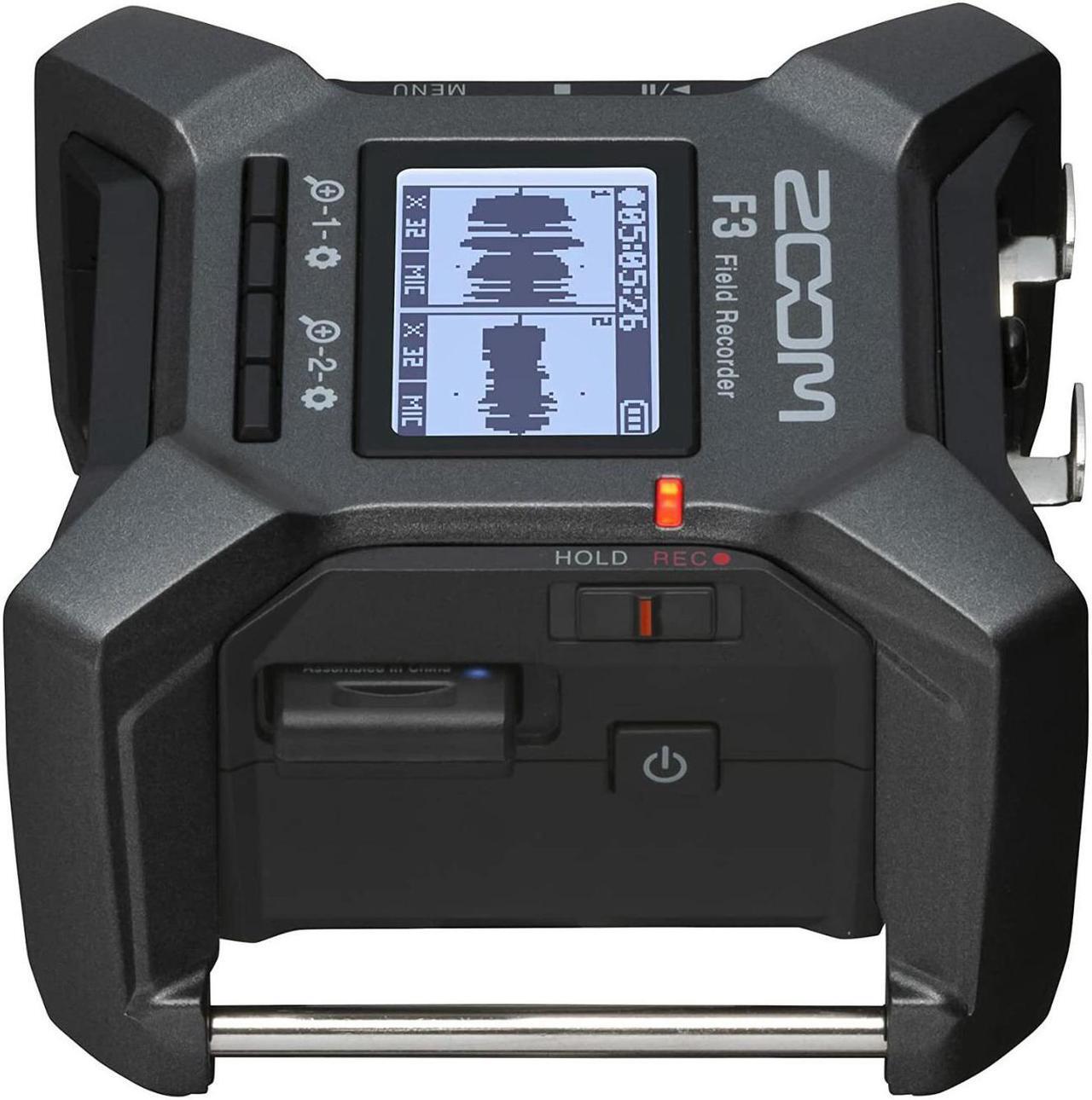 Alt view image 7 of 7 - Zoom F3 MultiTrack Handheld Field Recorder with Headphones and Accessory Bundle