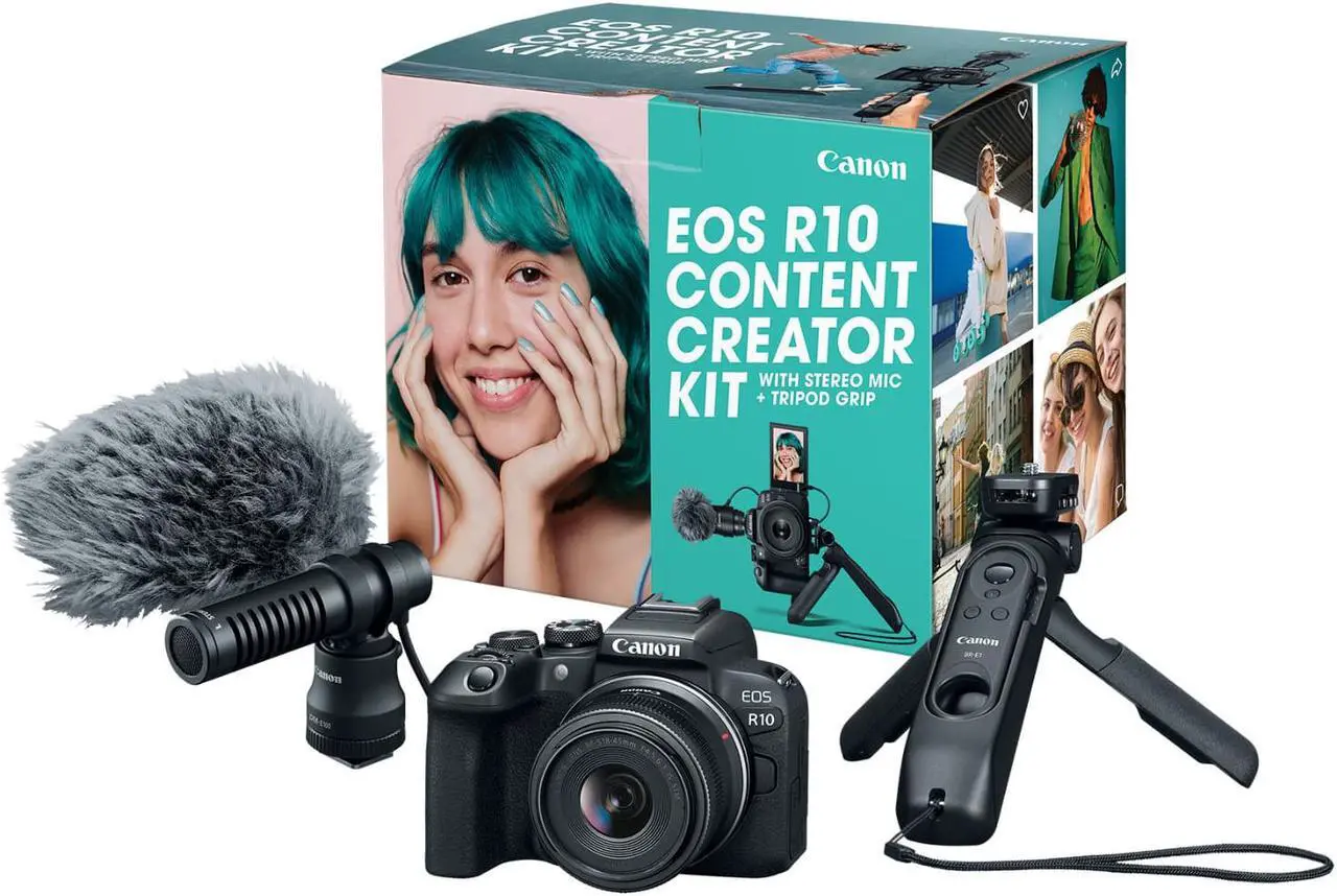 Main image of Canon EOS R10 Mirrorless Camera w/RF-S18-45mm f/4.5-6.3 is STM Lens Kit (Content Creator kit)