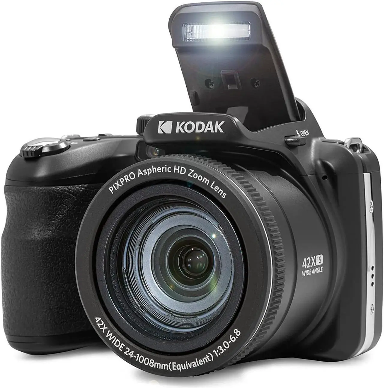 Alt view image 3 of 15 - Kodak PIXPRO AZ425 Astro Zoom 20MP Digital Camera with 42x Optical Zoom (Black)