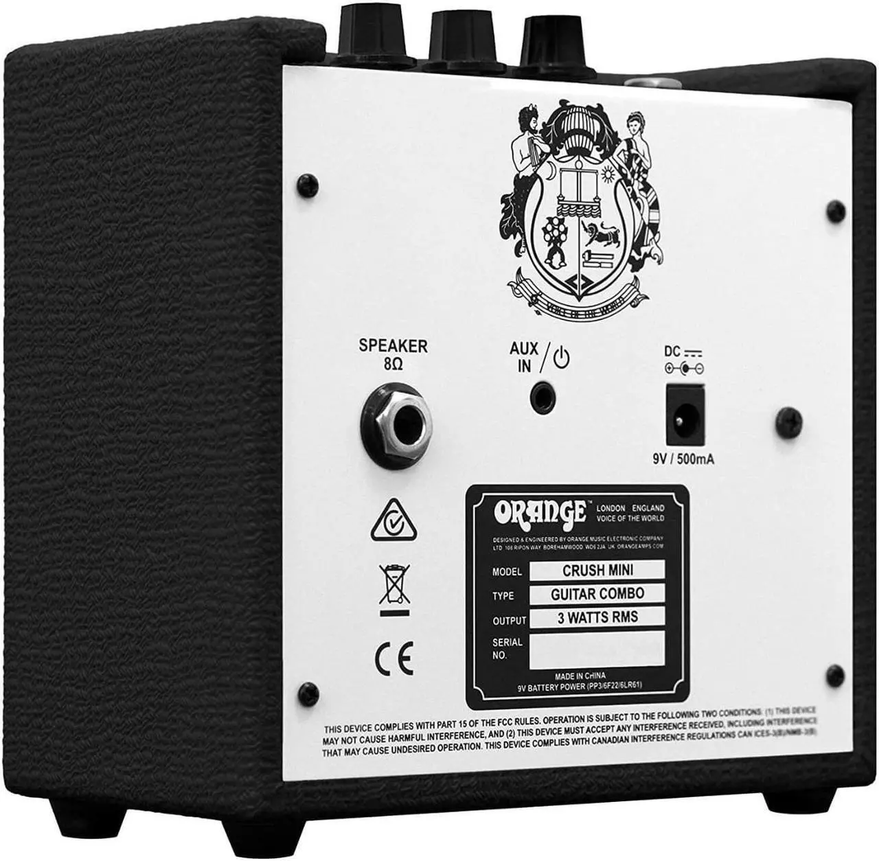 Alt view image 6 of 7 - Orange Amps Crush Mini Micro Amplifier (Black)