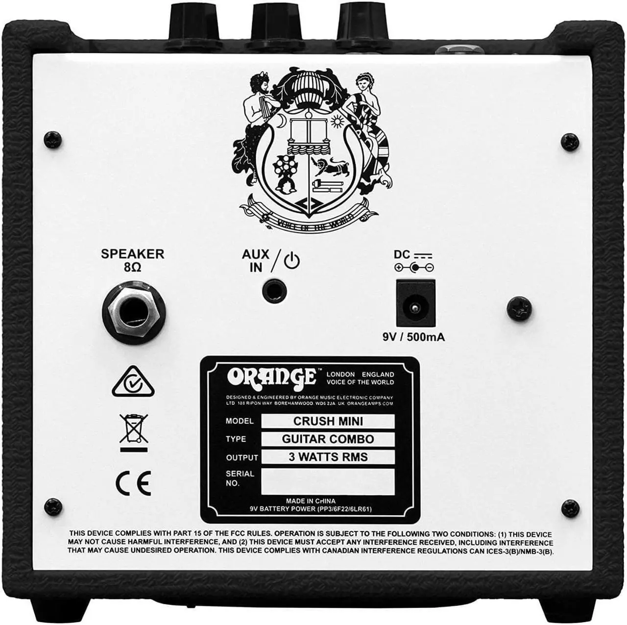 Alt view image 7 of 7 - Orange Amps Crush Mini Micro Amplifier (Black)
