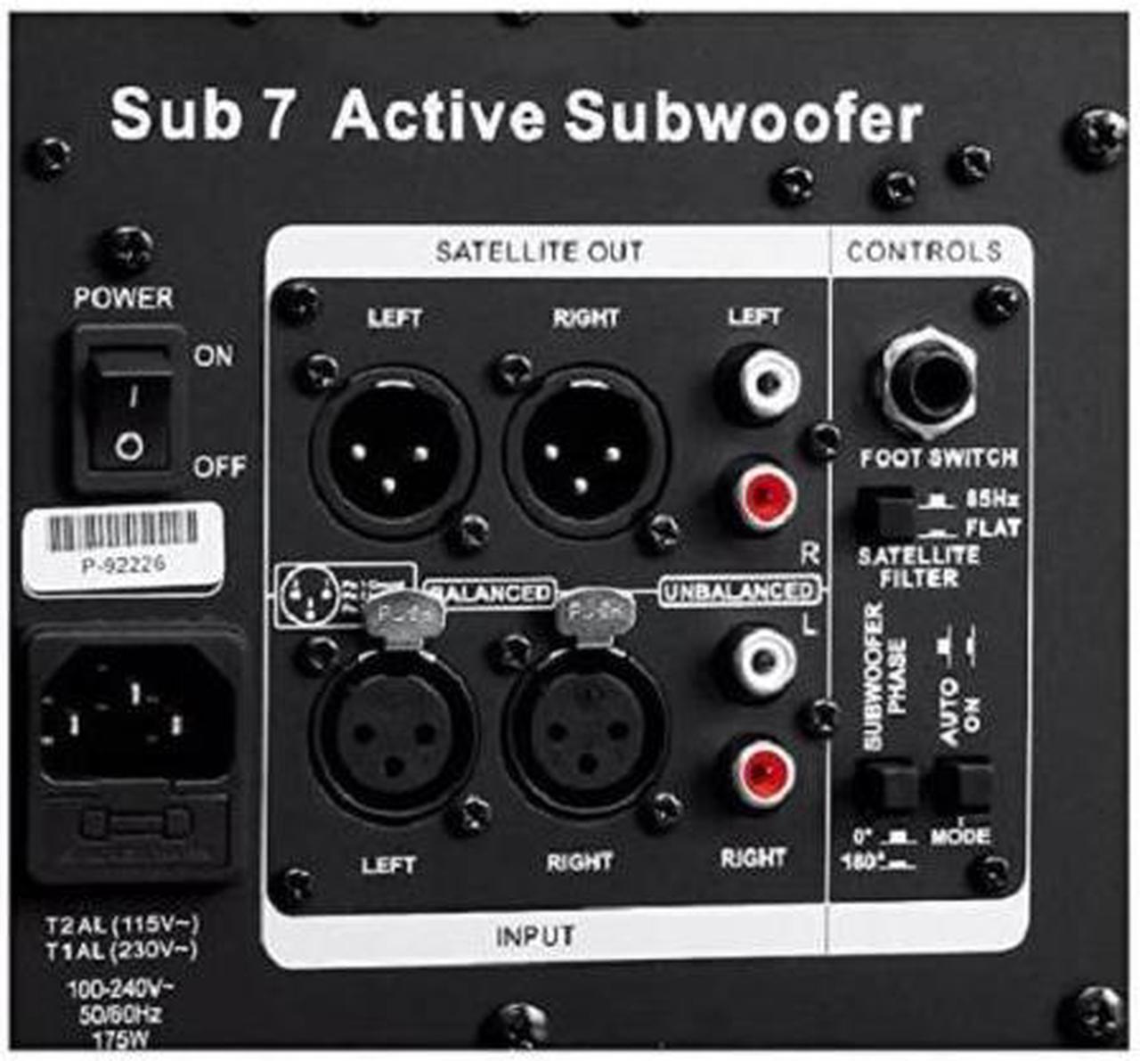 Alt view image 5 of 5 - Adam Audio Sub7 7-Inch Powered Studio Subwoofer with Microphone Cable Bundle