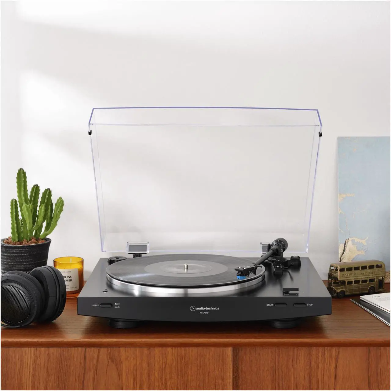 Alt view image 20 of 20 - Audio Technica Wireless & Analog Automatic Belt-Drive Turntable - Black