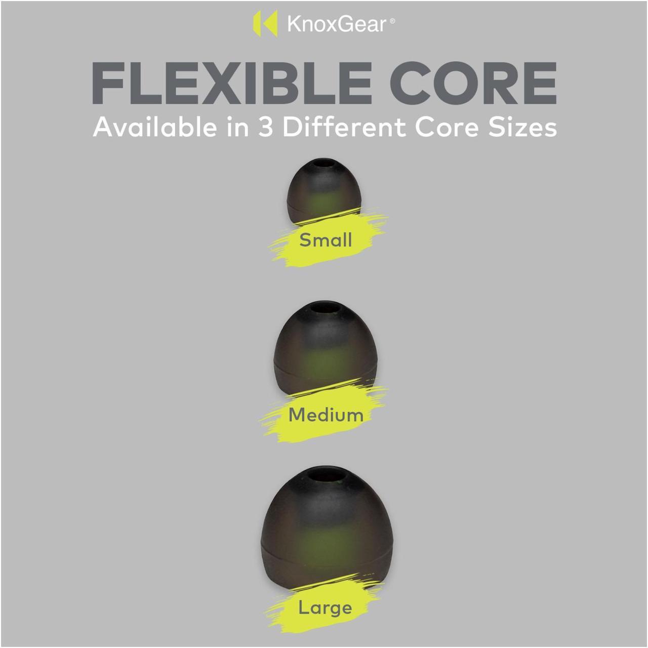 Alt view image 7 of 7 - Knox Gear Silicone Earbud Replacement Tips for In-Ear Headphones (Black, 6-pack)