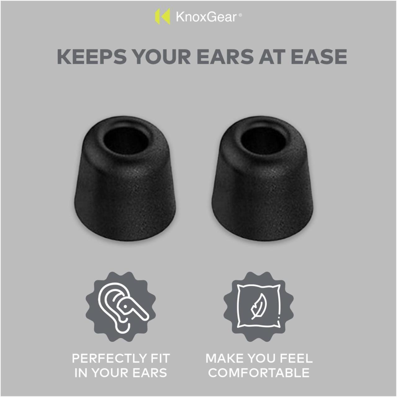 Alt view image 6 of 7 - Knox Gear Noise Isolating Memory Foam Tips & Silicone Earbuds (3 Pairs Each)