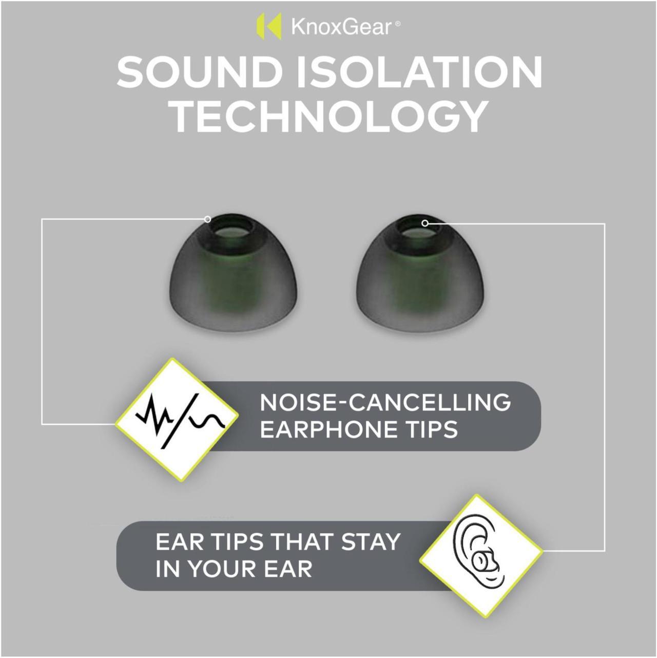 Alt view image 3 of 7 - Knox Gear Noise Isolating Memory Foam Tips & Silicone Earbuds (3 Pairs Each)