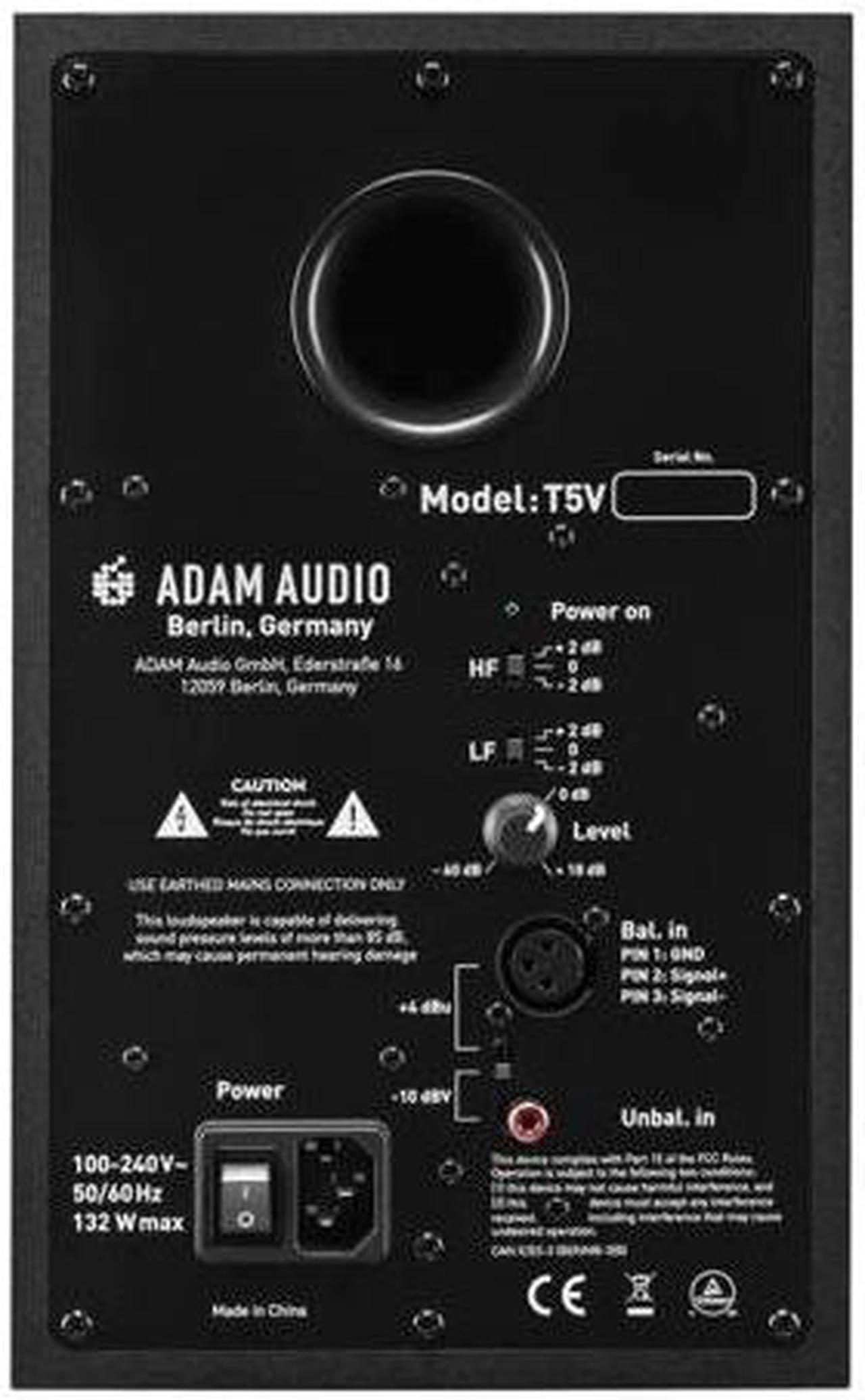 Alt view image 6 of 7 - Adam Audio T5V 5-Inch Studio Monitor (Pair) with Isolation Pads and Cables