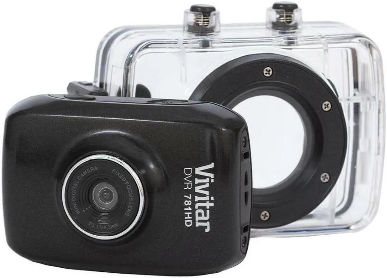 Alt view image 5 of 7 - Vivitar DVR781HD HD Action Cam with LCD Rear Screen and Waterproof Case Bundle