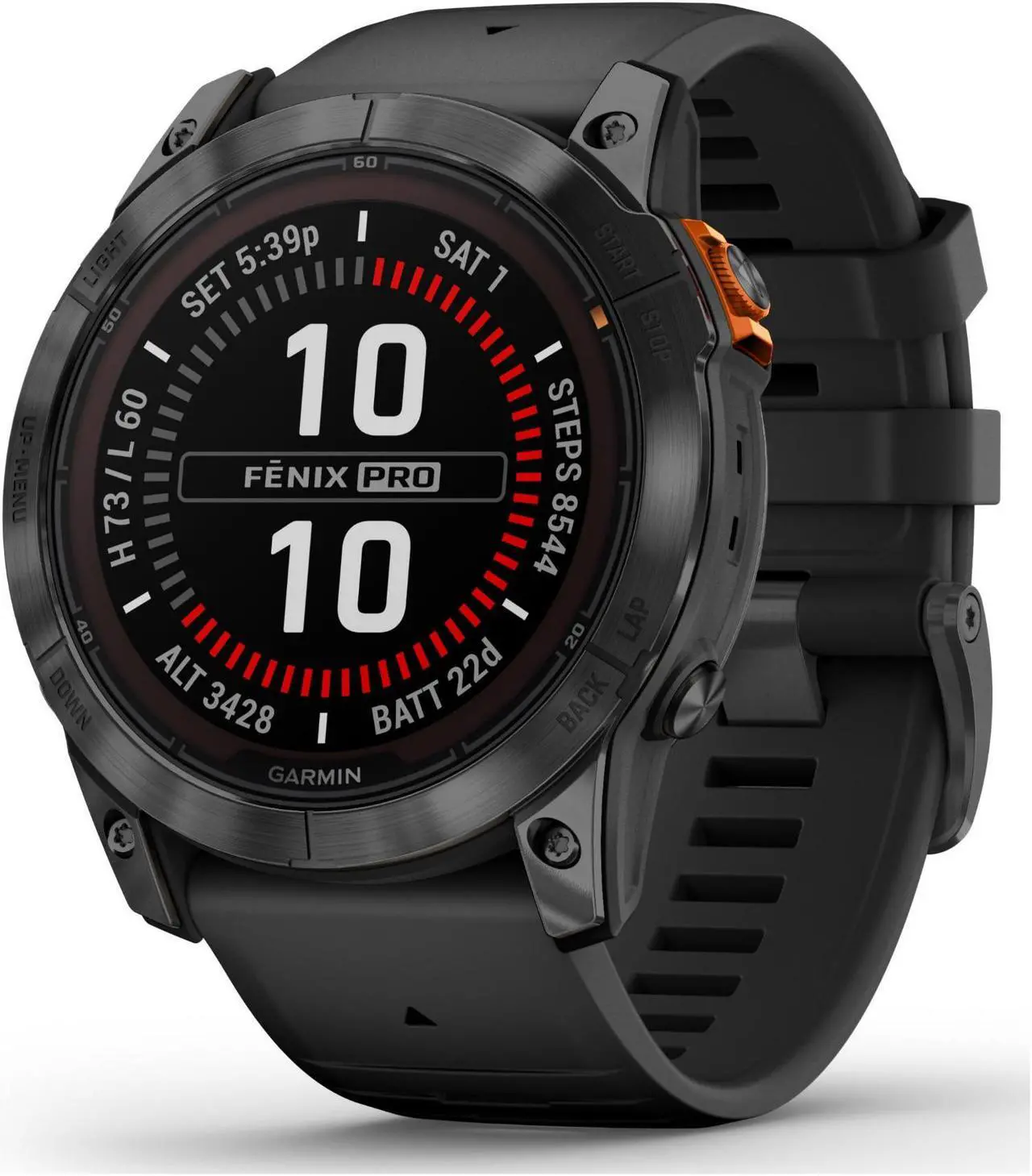 Alt view image 6 of 10 - Garmin fenix 7X Pro – Solar Edition, Slate Gray with Black Band | Solar Charging GPS Smart Watch 010-02778-00
