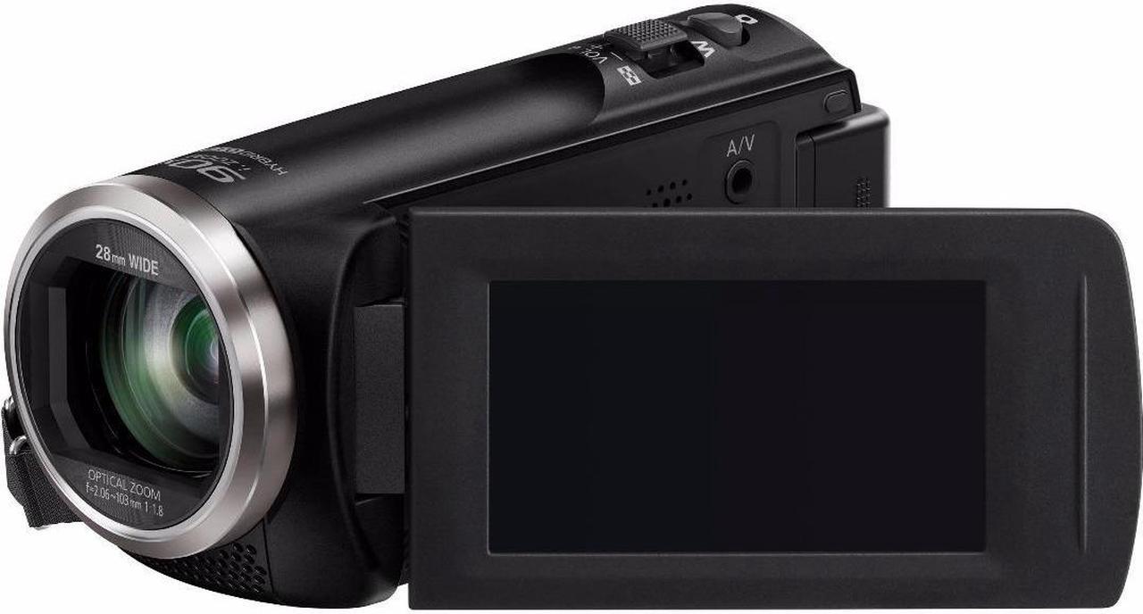 Alt view image 2 of 7 - Panasonic V180 Full HD 1080p Camcorder with Battery Charger Travel Pack
