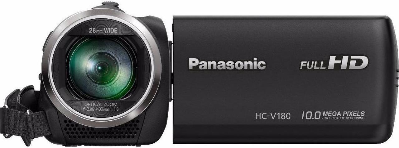 Alt view image 5 of 7 - Panasonic V180 Full HD 1080p Camcorder with Battery Charger Travel Pack