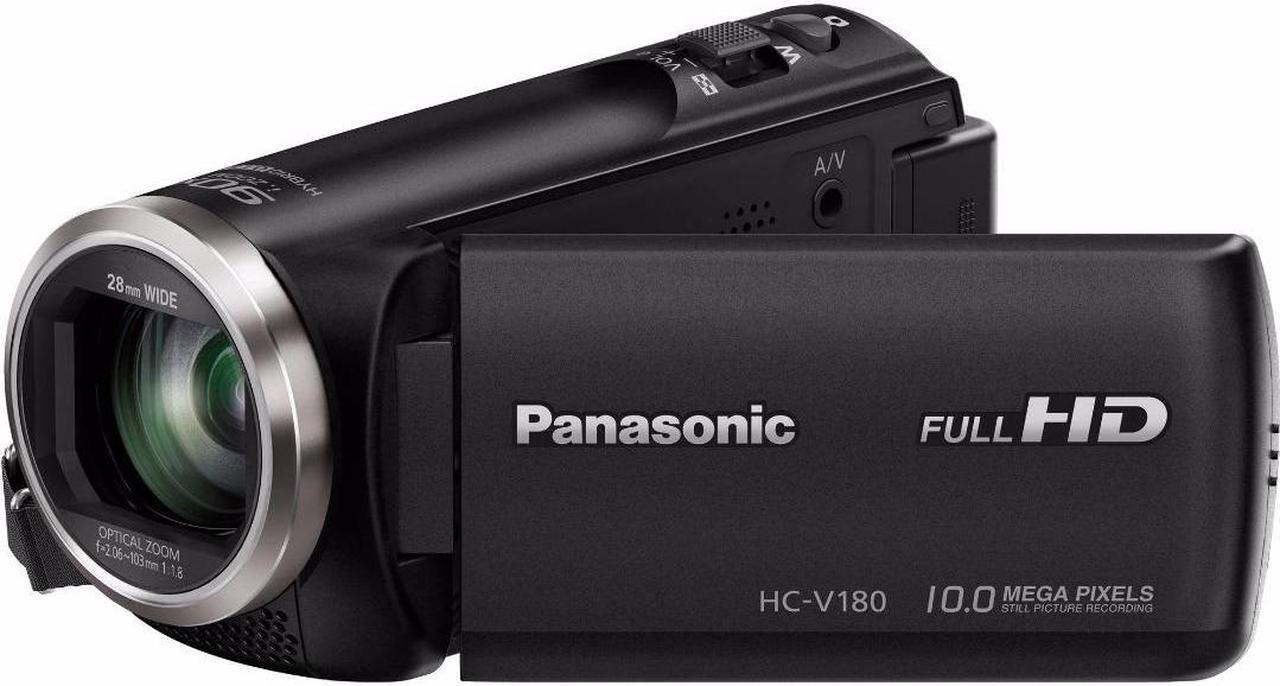 Alt view image 7 of 7 - Panasonic V180 Full HD 1080p Camcorder with Battery Charger Travel Pack