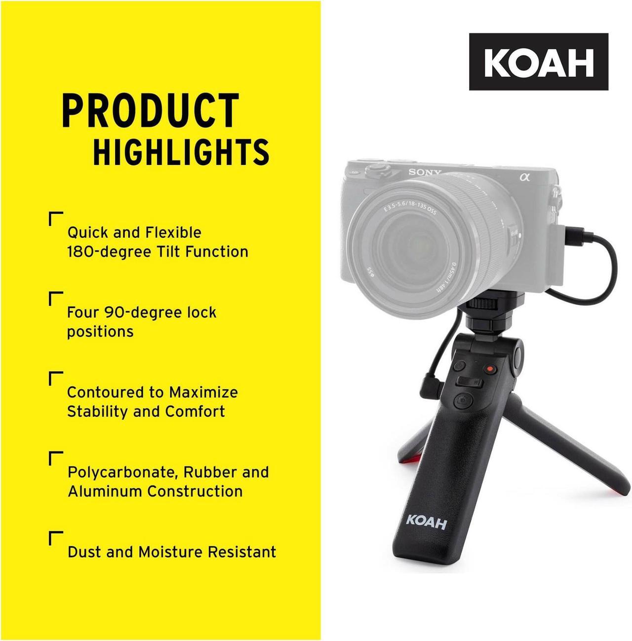 Alt view image 4 of 7 - Koah Vlogging Camera Grip and Tripod for Content Creators