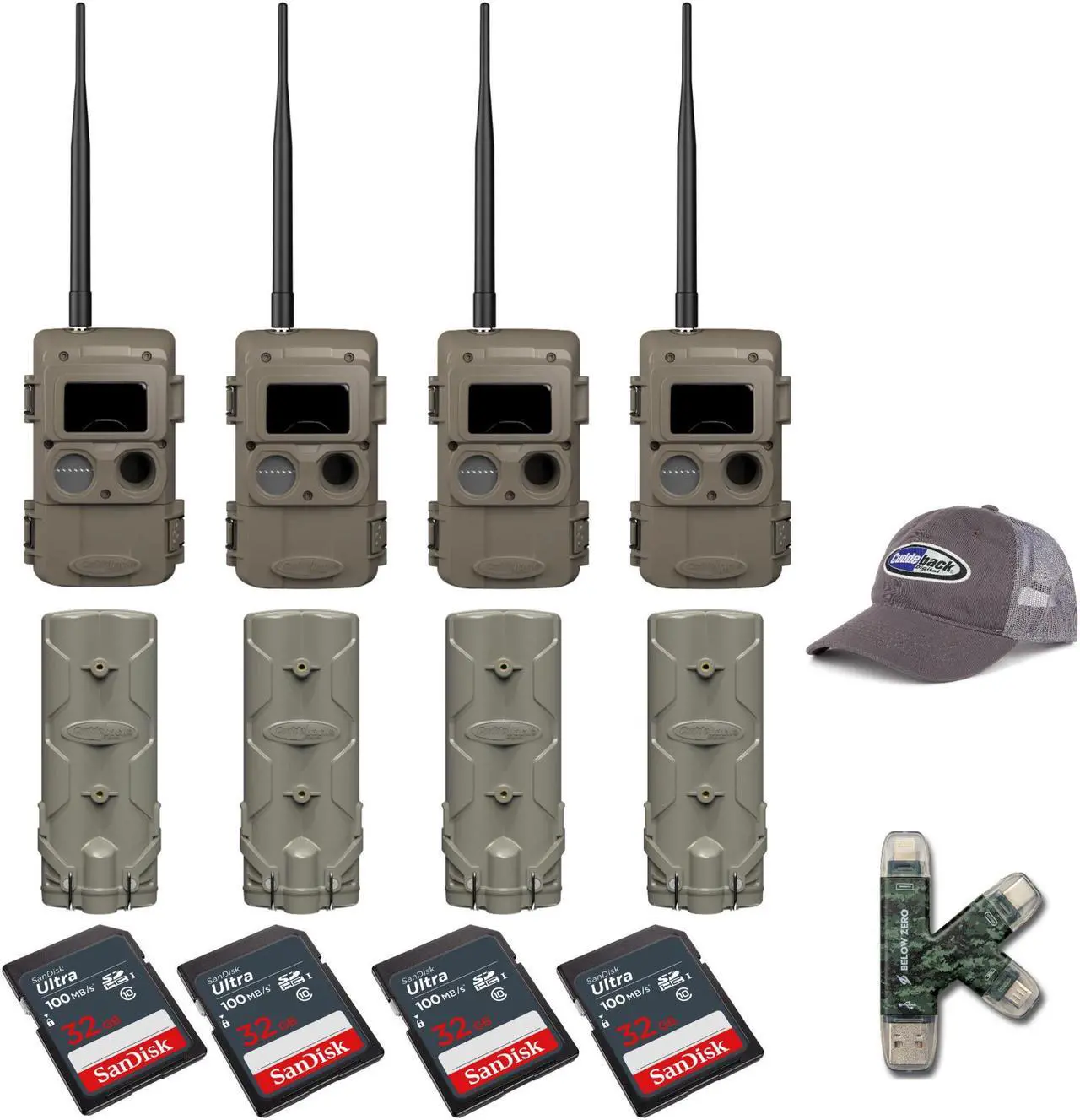 Main image of Cuddeback CuddeLink IR LED Camera (LL-2A) with PW-001 and Card (4-Pack)