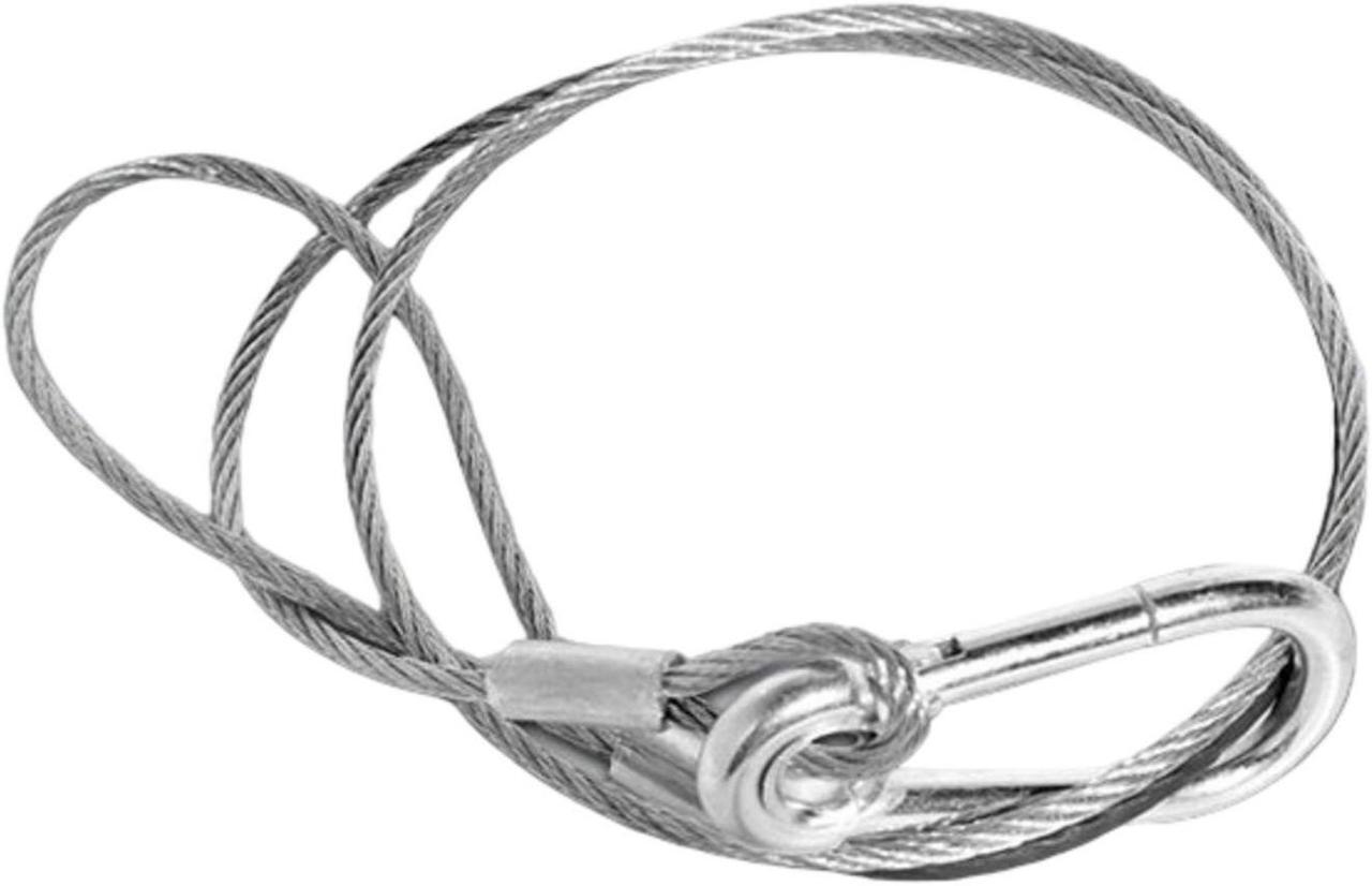 Alt view image 9 of 15 - Steel Light Fixture Safety Cable With Latch 30 In