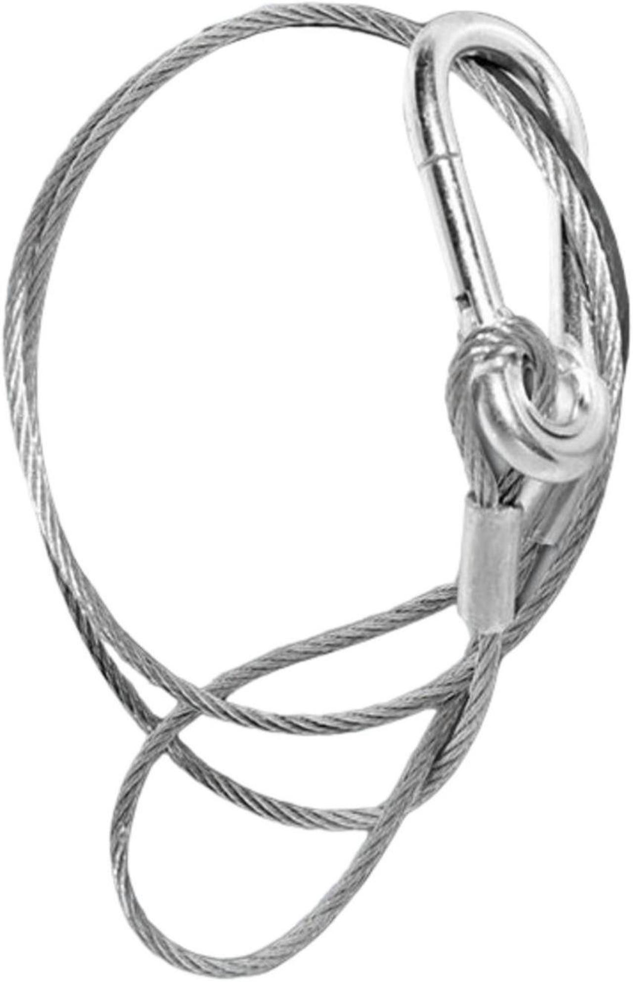 Alt view image 10 of 15 - Steel Light Fixture Safety Cable With Latch 30 In