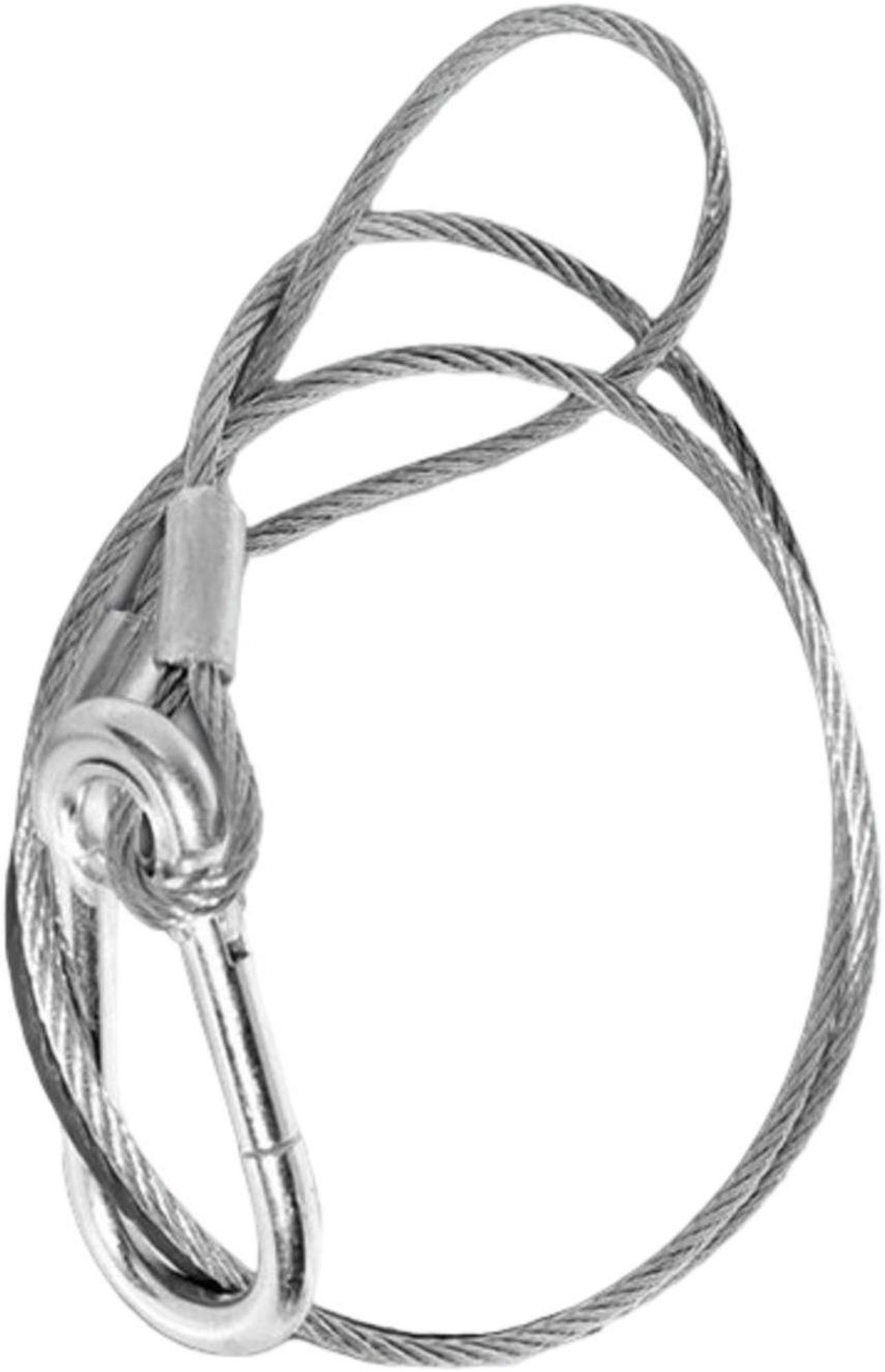Alt view image 11 of 15 - Steel Light Fixture Safety Cable With Latch 30 In