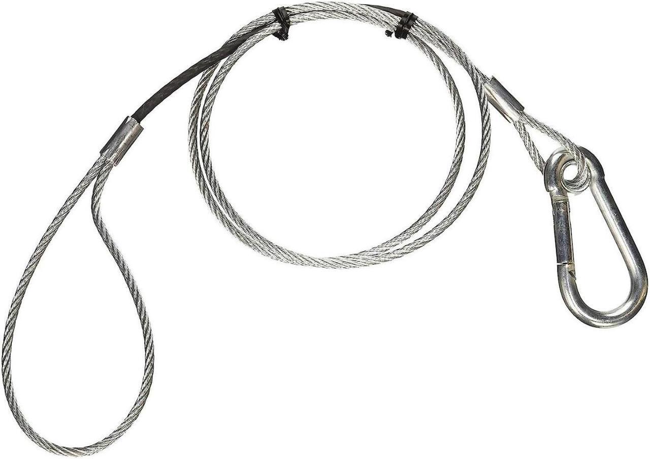 Alt view image 12 of 15 - Steel Light Fixture Safety Cable With Latch 30 In