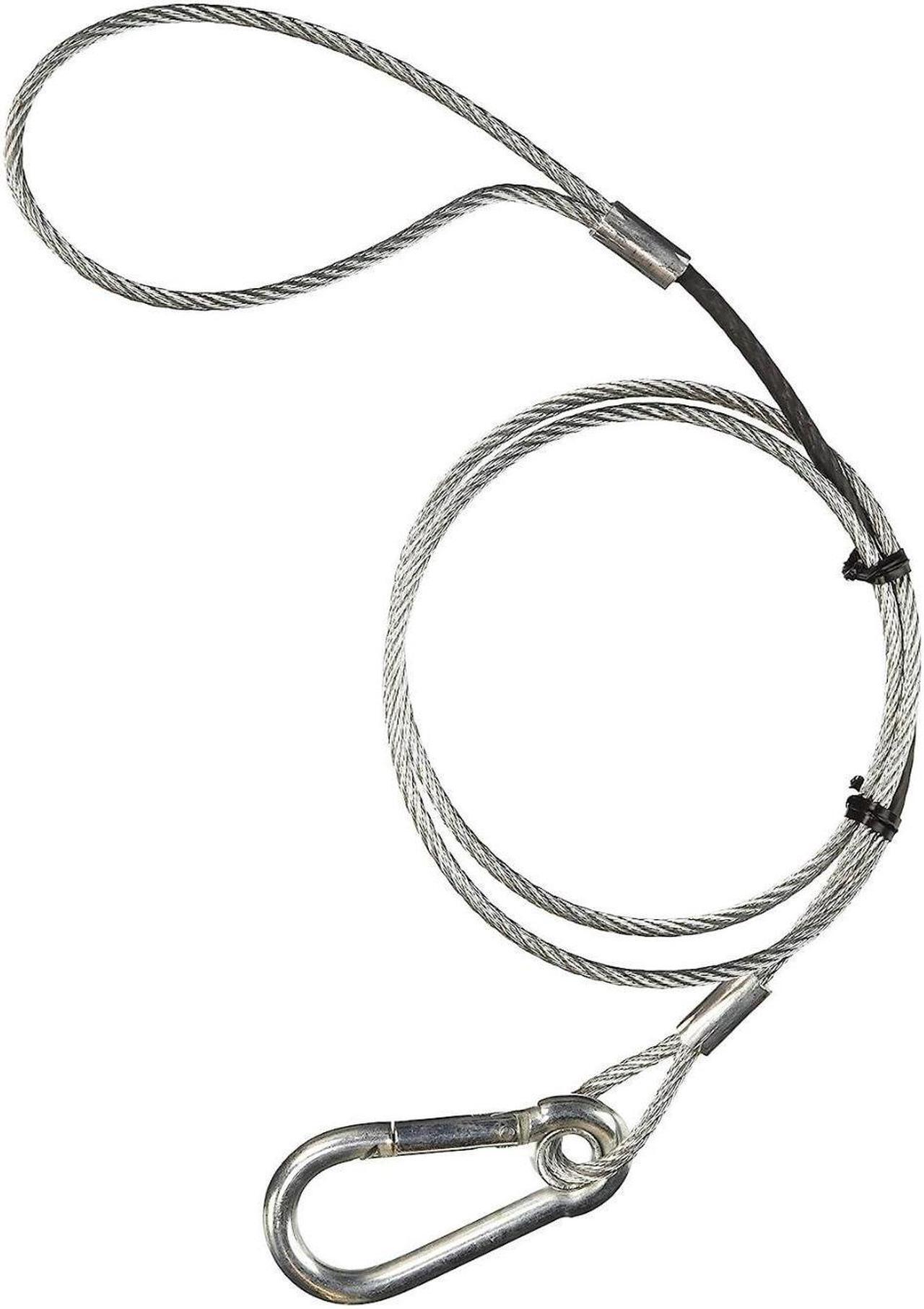 Alt view image 13 of 15 - Steel Light Fixture Safety Cable With Latch 30 In