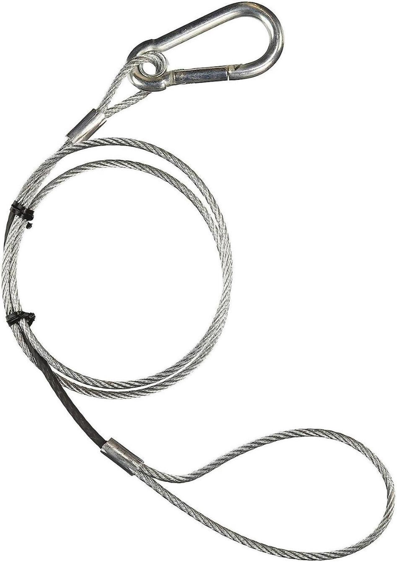 Alt view image 14 of 15 - Steel Light Fixture Safety Cable With Latch 30 In