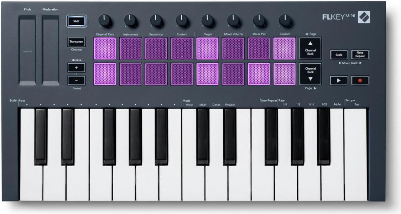 Alt view image 14 of 19 - Novation FLkey Mini USB MIDI Keyboard Controller for FL Studio (25-Mini Keys)