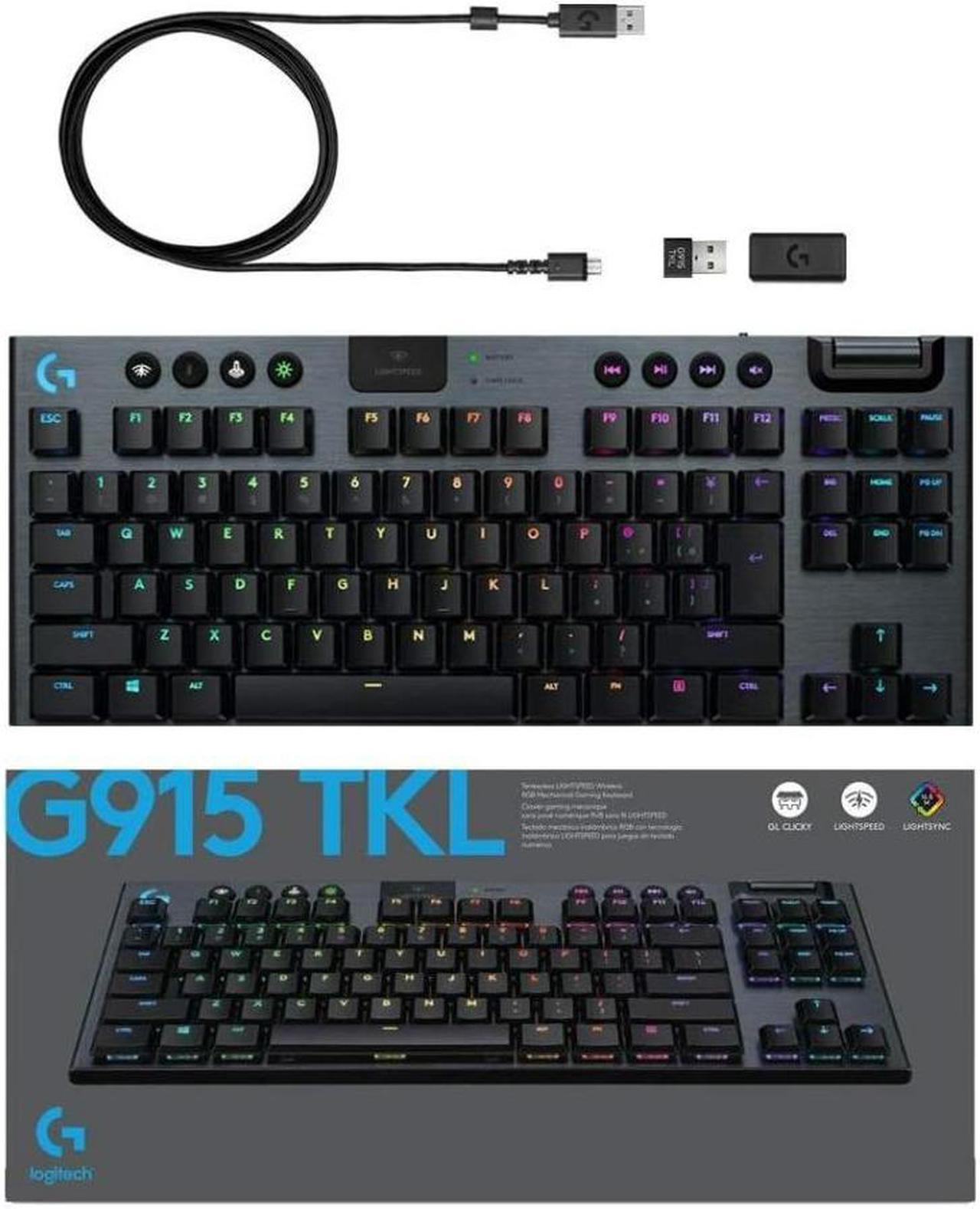 Alt view image 5 of 7 - Logitech G502 X Corded Gaming Mouse (Black) + G G915 LIGHTSPEED Wireless RGB Mechanical Gaming Keyboard (GL Tactile)