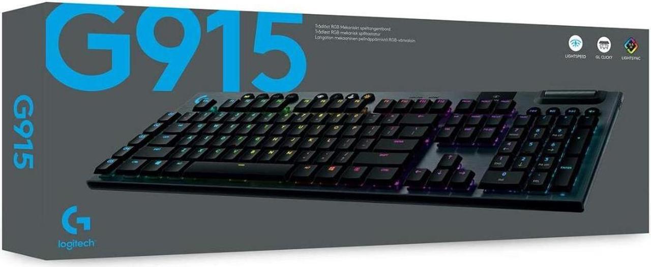 Alt view image 6 of 7 - Logitech G502 X Corded Gaming Mouse (Black) + G G915 LIGHTSPEED Wireless RGB Mechanical Gaming Keyboard (GL Tactile)
