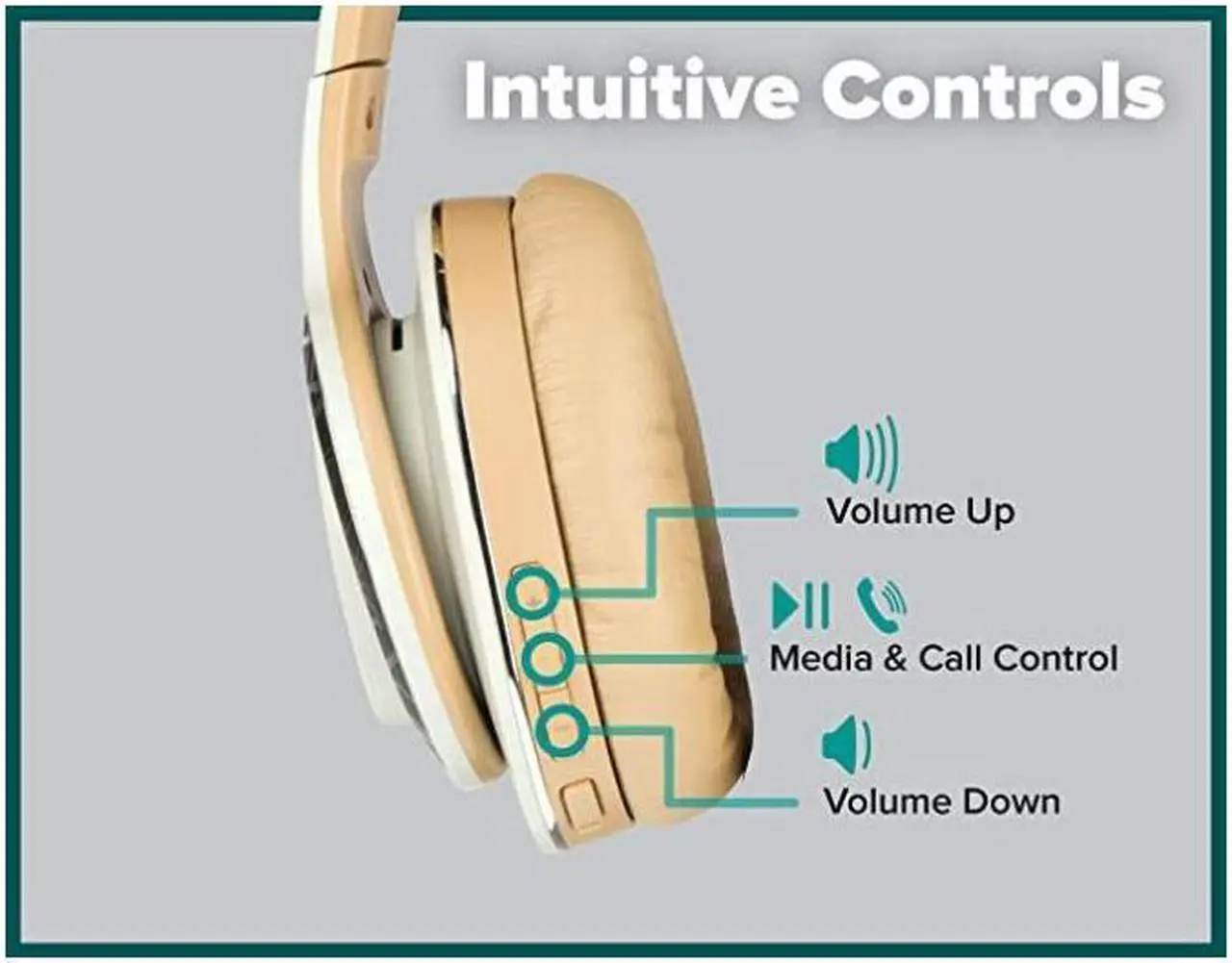 Alt view image 10 of 18 - Cleer Audio Enduro 100 Bluetooth Wireless Headphones with up to 100 Hours Battery (Sand)