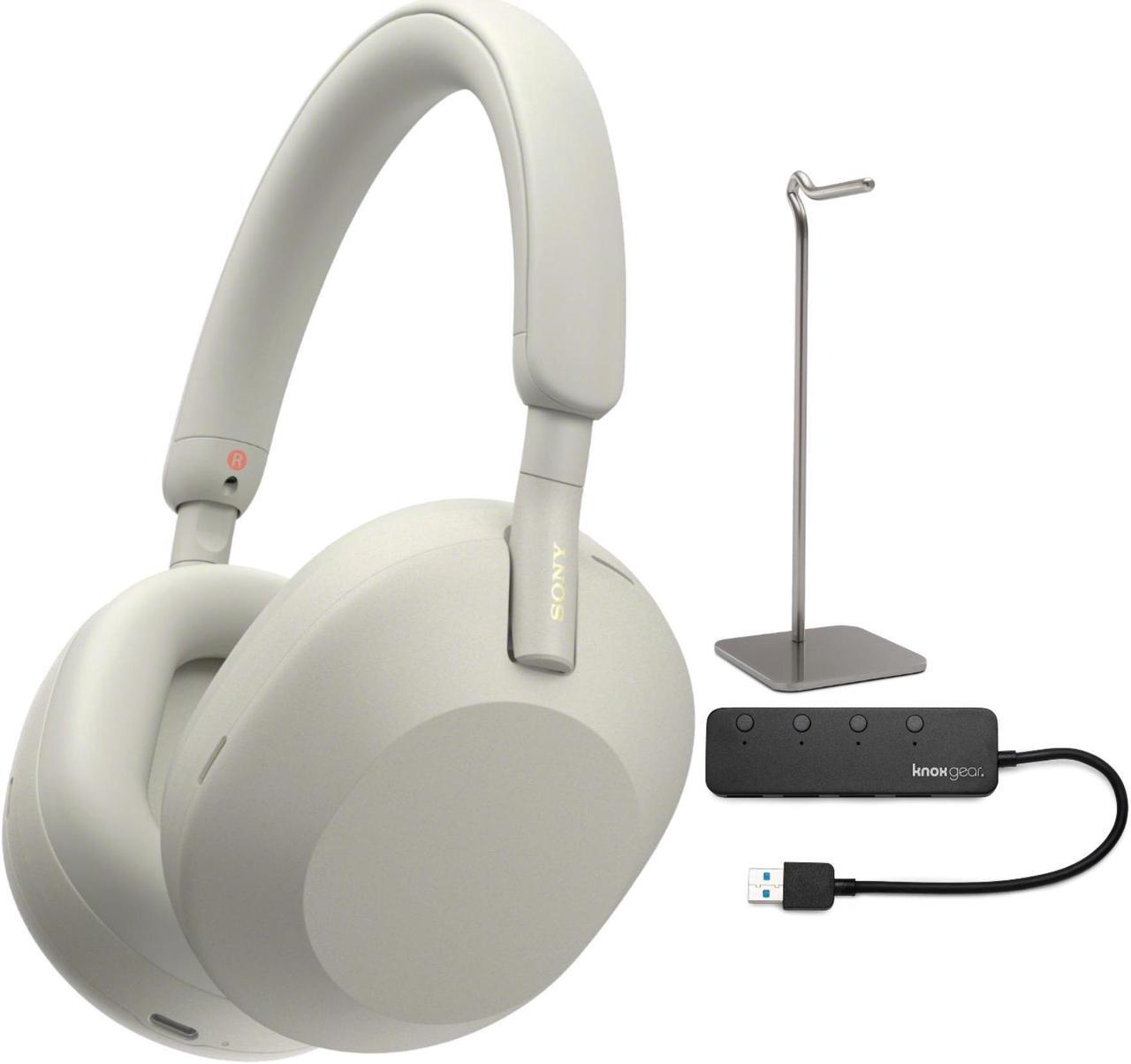 Alt view image 2 of 7 - Sony WH-1000XM5 Wireless Noise Canceling Headphones with USB Port and Stand